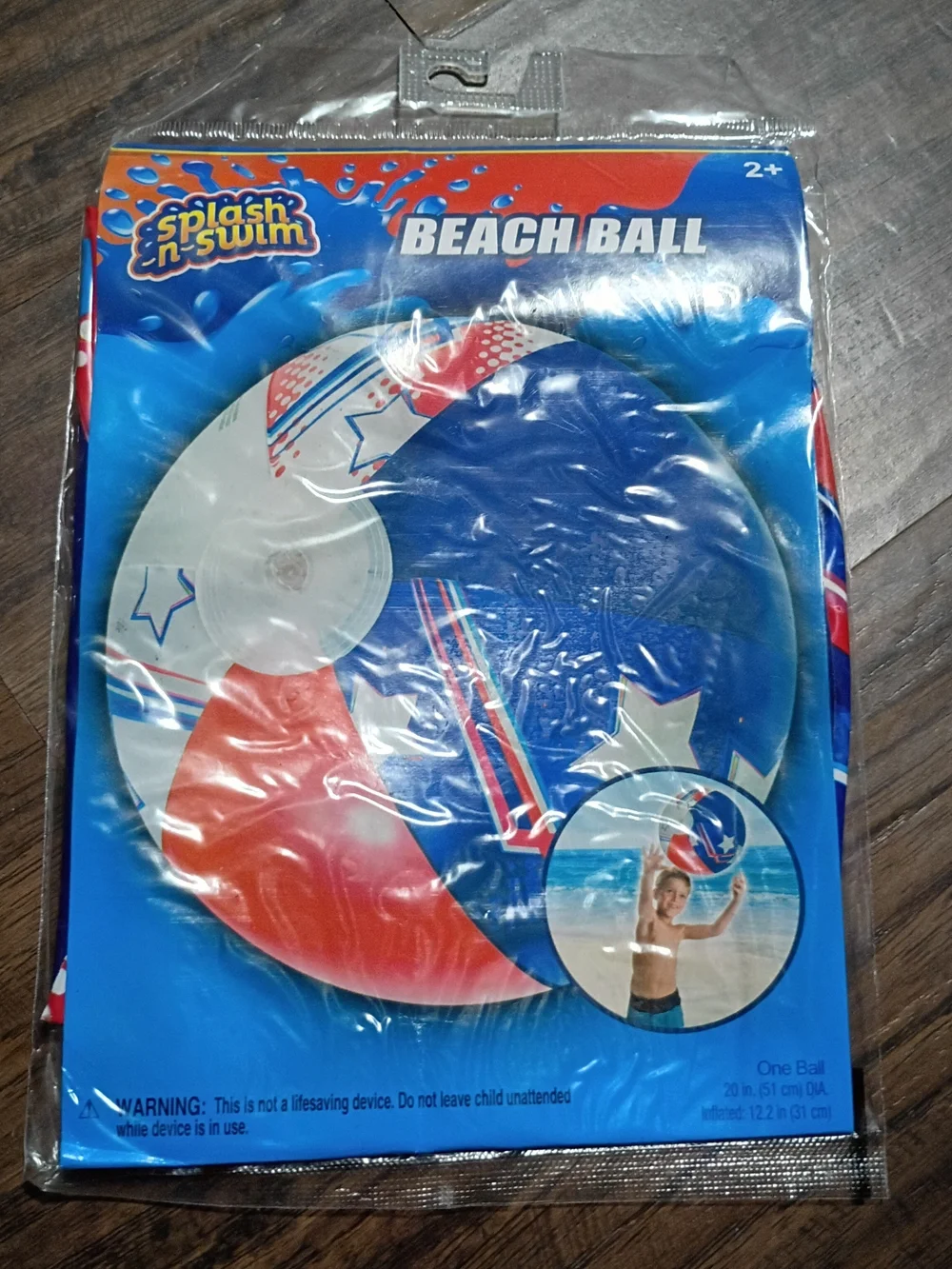 Blue & Red Patriotic Beach Ball 20 in